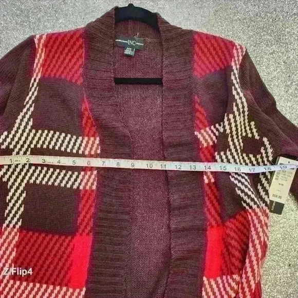 INC plaid cardigan - Picture 7 of 7
